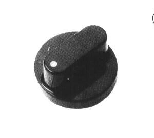 MANOPOLA PIANO COTTURA CUCINA STAR attacco manopola 6mm gambo -4mm - diametro totale manopola 39mm