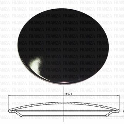 PIATTELLO GRANDE BRUCIATORE PIANO COTTURA FRANKE Diam. totale 97mm monta su bruciatore B1522