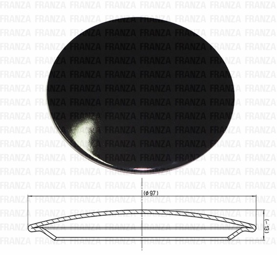 PIATTELLO GRANDE BRUCIATORE PIANO COTTURA FRANKE Diam. totale 97mm monta su bruciatore B1522