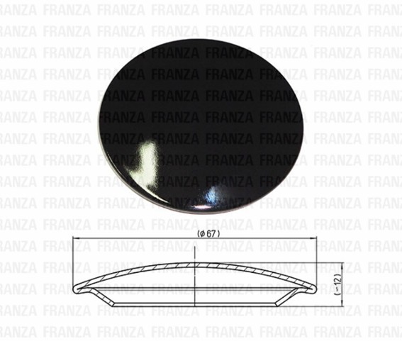 PIATTELLO MEDIO X BRUCIATORE PIANO COTTURA FRANKE Diam.totale 67mm monta su bruciatore B1523