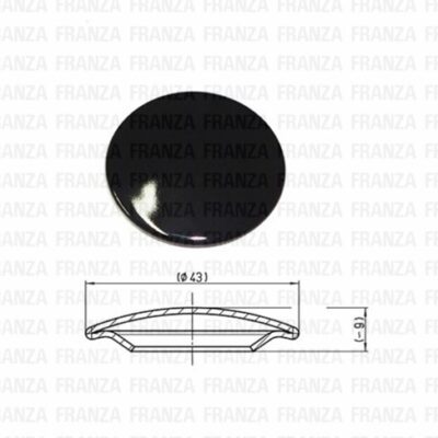 PIATTELLO PICCOLO Lucido BRUCIATORE PIANO COTTURA FRANKE Diam. totale 43mm - monta su Bruciatore B1524
