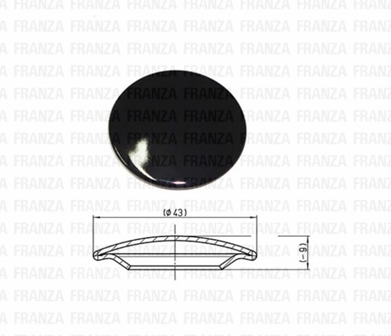 PIATTELLO PICCOLO Lucido BRUCIATORE PIANO COTTURA FRANKE Diam. totale 43mm - monta su Bruciatore B1524