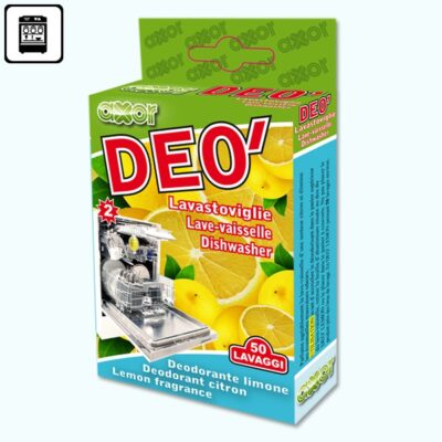 Deodorante per lavastoviglie attivo per 50 lavaggi Profumazione limone - Scatola da 2 blisters da 8 ml