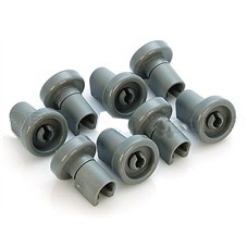 kit 8PZ. RUOTE CESTO SUPERIORE REX GRIGIE COMPATIBILI 95483103 WK548B DWB903ZN 21ZN807