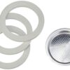 Kit 3 guarnizioni in gomma + 1 filtro 2 tazze - adattabile Moka Marca: Bialetti