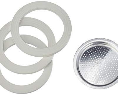 Kit 3 guarnizioni in gomma + 1 filtro 2 tazze - adattabile Moka Marca: Bialetti