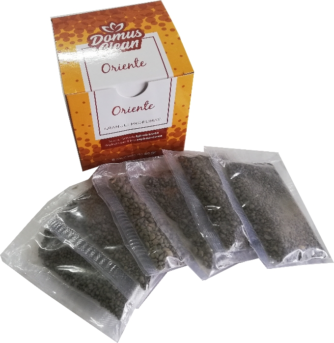 VELAN FDE907 - SCATOLA 6 buste da 50gr. GRANULI CRISTALLI PROFUMATI PROFUMO D' ORIENTE - PER ASPIRAPOLVERE E VARI UTILIZZI