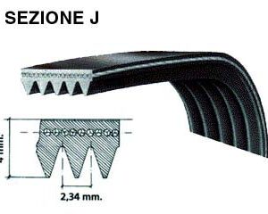 CINGHIA RIGATA 1280 - 1282 J6 ZANUSSI 1240211209 - 1108786003 - WN269