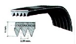 116LG327 BLJ810UN 72131400 CINGHIA 1314 J4 RIGATA BOSCH  440.01.323-00126307 albero altezza mm. 2,34, Sviluppo mm. 1314, N.ro denti 4, Passo mm. 4, Cod. fabbricazione 1314 J4