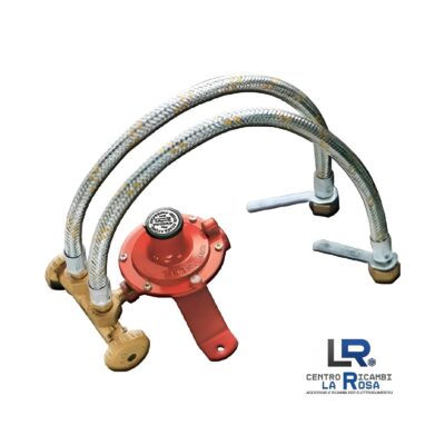 Minicentralina 2 Bombole GPL Flessibili N2619F Regolatore 4kg/h Mondial