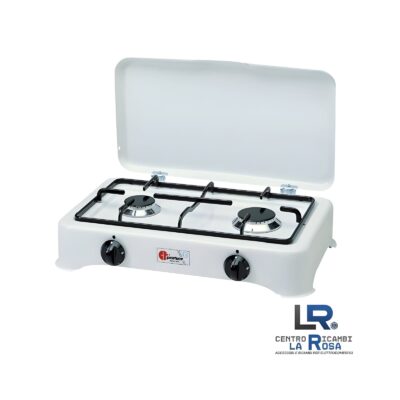 Fornello a Gas 2 Fuochi Parker 5326CGP Bruciatori Pyral N2 Griglia Smaltata48x29