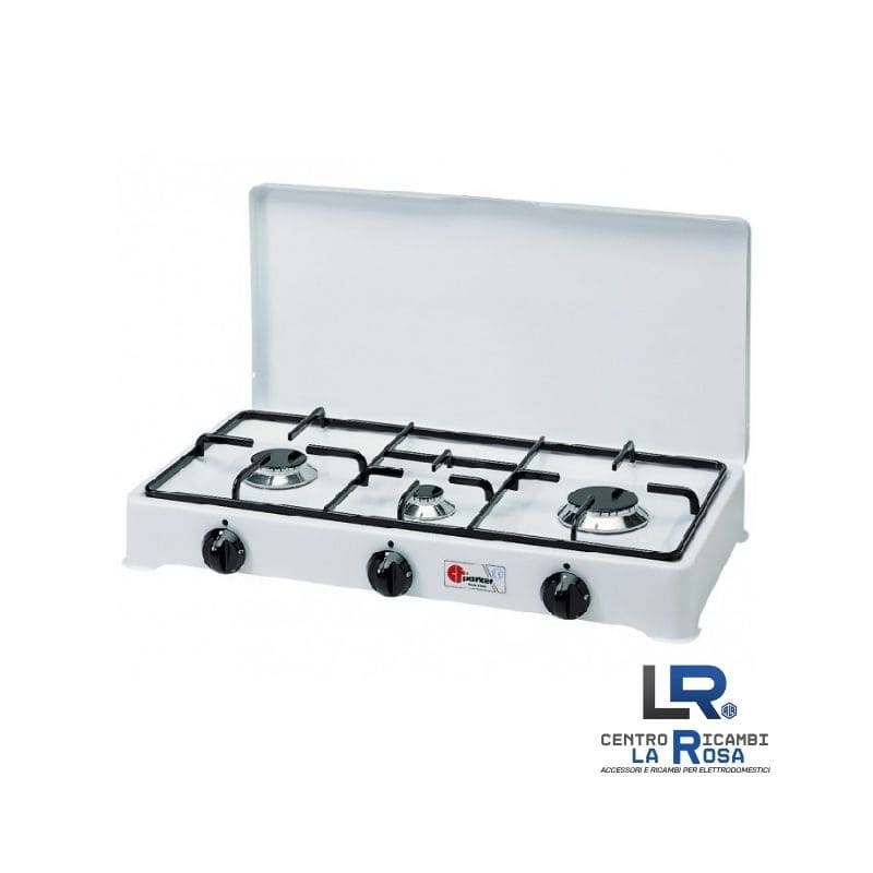 Fornello a Gas GPL 3 Fuochi Parker 5324CGP Bruciatori Pyral N2 Griglia 71x32