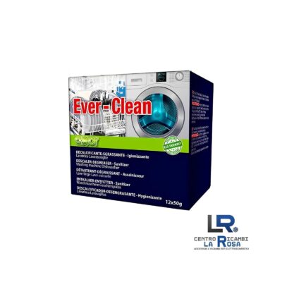 Decalcificante Lavatrice Lavastoviglie Ever Clean Tripla Azione 12 Buste 50g