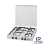 Fornello a Gas GPL Parker 4 Fuochi Bianco con Piattelli Smaltati